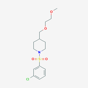 molecular formula C15H22ClNO4S B2720689 1-((3-Chlorophenyl)sulfonyl)-4-((2-methoxyethoxy)methyl)piperidine CAS No. 1251706-52-1