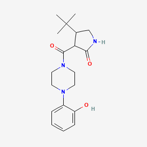 4-Tert-butyl-3-[4-(2-hydroxyphenyl)piperazine-1-carbonyl]pyrrolidin-2-one