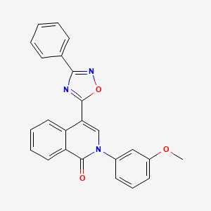 molecular formula C24H17N3O3 B2720700 2-(3-甲氧基苯基)-4-(3-苯基-1,2,4-噁二唑-5-基)异喹啉-1(2H)-酮 CAS No. 1358188-63-2