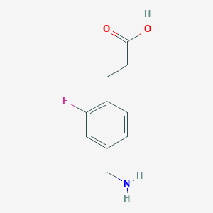 3-[4-(Aminomethyl)-2-fluorophenyl]propanoic acid
