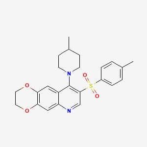 9-(4-Methylpiperidin-1-yl)-8-tosyl-2,3-dihydro-[1,4]dioxino[2,3-g]quinoline