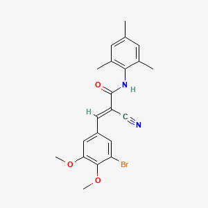 (E)-3-(3-bromo-4,5-dimethoxyphenyl)-2-cyano-N-(2,4,6-trimethylphenyl)prop-2-enamide