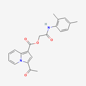 2-((2,4-Dimethylphenyl)amino)-2-oxoethyl 3-acetylindolizine-1-carboxylate