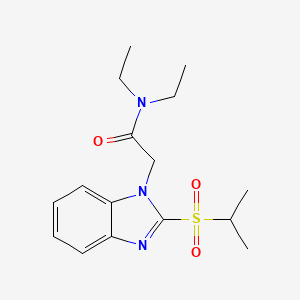 molecular formula C16H23N3O3S B2720724 N,N-diethyl-2-(2-(isopropylsulfonyl)-1H-benzo[d]imidazol-1-yl)acetamide CAS No. 886903-48-6
