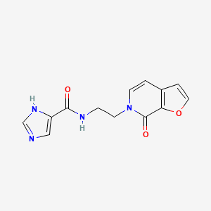 molecular formula C13H12N4O3 B2720725 N-(2-(7-氧代呋喃[2,3-c]吡啶-6(7H)-基)乙基)-1H-咪唑-5-甲酰胺 CAS No. 2034324-01-9