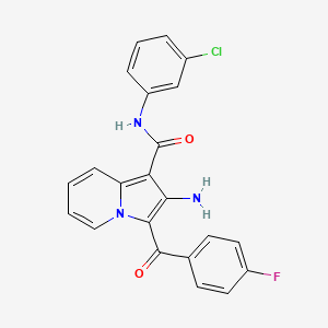 2-amino-N-(3-chlorophenyl)-3-(4-fluorobenzoyl)indolizine-1-carboxamide