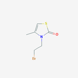 molecular formula C6H8BrNOS B2720744 3-(2-Bromoethyl)-4-methyl-2,3-dihydro-1,3-thiazol-2-one CAS No. 847744-20-1
