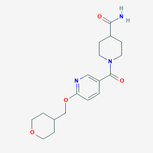 1-(6-((tetrahydro-2H-pyran-4-yl)methoxy)nicotinoyl)piperidine-4-carboxamide
