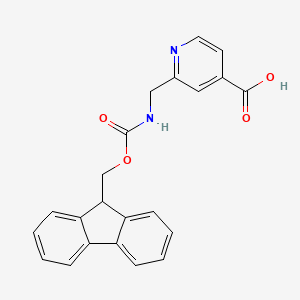 molecular formula C22H18N2O4 B2720758 2-({[(9H-fluoren-9-ylmethoxy)carbonyl]amino}methyl)pyridine-4-carboxylic acid CAS No. 1514977-42-4