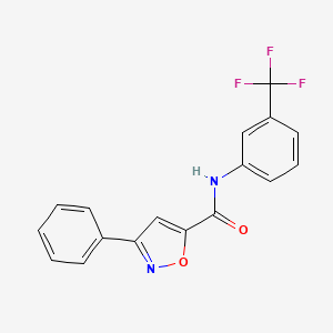 molecular formula C17H11F3N2O2 B2720763 3-phenyl-N-[3-(trifluoromethyl)phenyl]-1,2-oxazole-5-carboxamide CAS No. 320422-32-0