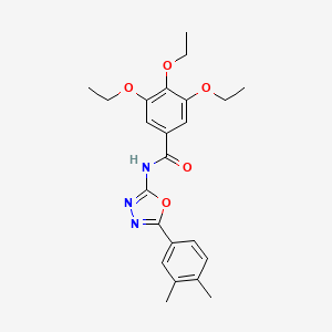 molecular formula C23H27N3O5 B2720779 N-[5-(3,4-dimethylphenyl)-1,3,4-oxadiazol-2-yl]-3,4,5-triethoxybenzamide CAS No. 899982-57-1