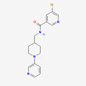 molecular formula C17H19BrN4O B2720783 5-溴-N-((1-(吡啶-3-基)哌啶-4-基)甲基)烟酰胺 CAS No. 2034226-95-2