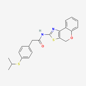 molecular formula C21H20N2O2S2 B2720784 N-(4H-chromeno[4,3-d]thiazol-2-yl)-2-(4-(isopropylthio)phenyl)acetamide CAS No. 955618-37-8