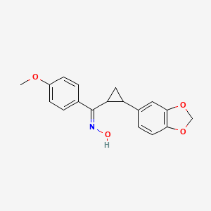 [2-(1,3-Benzodioxol-5-yl)cyclopropyl](4-methoxyphenyl)methanone oxime