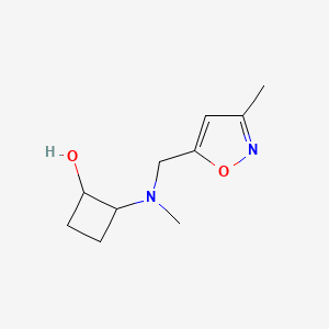 molecular formula C10H16N2O2 B2720786 2-{Methyl[(3-methyl-1,2-oxazol-5-yl)methyl]amino}cyclobutan-1-ol CAS No. 2201615-97-4