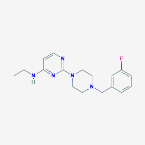 molecular formula C17H22FN5 B2720789 N-ethyl-2-{4-[(3-fluorophenyl)methyl]piperazin-1-yl}pyrimidin-4-amine CAS No. 2415453-52-8
