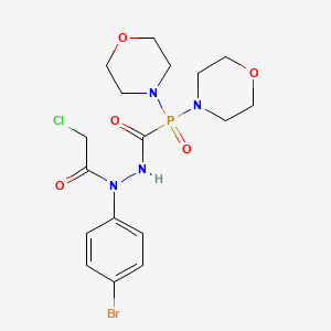molecular formula C17H23BrClN4O5P B2720797 N-(4-bromophenyl)-2-chloro-N'-dimorpholin-4-ylphosphorylcarbonylacetohydrazide CAS No. 327072-23-1