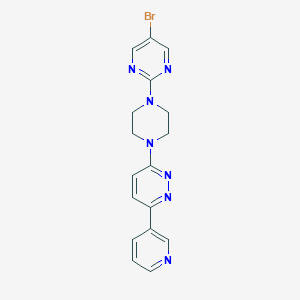 molecular formula C17H16BrN7 B2720801 3-[4-(5-Bromopyrimidin-2-yl)piperazin-1-yl]-6-pyridin-3-ylpyridazine CAS No. 2380169-57-1