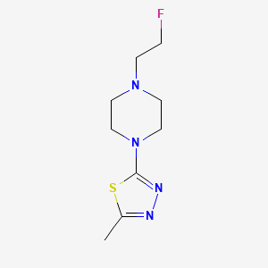 molecular formula C9H15FN4S B2720808 2-(4-(2-Fluoroethyl)piperazin-1-yl)-5-methyl-1,3,4-thiadiazole CAS No. 2034604-37-8