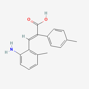 molecular formula C17H17NO2 B2720814 (2E)-3-(2-氨基-6-甲基苯基)-2-(4-甲基苯基)丙-2-烯酸 CAS No. 2321336-33-6