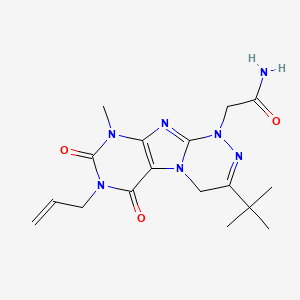 2-(7-allyl-3-(tert-butyl)-9-methyl-6,8-dioxo-6,7,8,9-tetrahydro-[1,2,4]triazino[3,4-f]purin-1(4H)-yl)acetamide