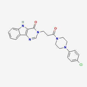 3-(3-(4-(4-chlorophenyl)piperazin-1-yl)-3-oxopropyl)-3H-pyrimido[5,4-b]indol-4(5H)-one