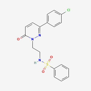 N-(2-(3-(4-chlorophenyl)-6-oxopyridazin-1(6H)-yl)ethyl)benzenesulfonamide