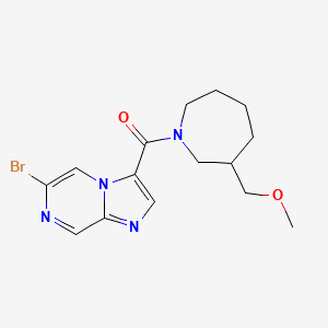 1-{6-Bromoimidazo[1,2-a]pyrazine-3-carbonyl}-3-(methoxymethyl)azepane