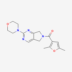 molecular formula C17H20N4O3 B2720877 (2,5-二甲基呋喃-3-基)(2-吗啉-5H-吡咯并[3,4-d]嘧啶-6(7H)-基)甲酮 CAS No. 2034231-57-5