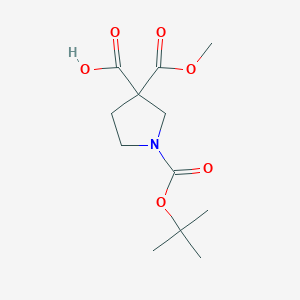 B2720892 3-Methoxycarbonyl-1-[(2-methylpropan-2-yl)oxycarbonyl]pyrrolidine-3-carboxylic acid CAS No. 2138199-35-4
