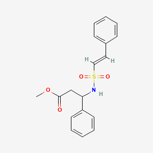 molecular formula C18H19NO4S B2720898 methyl 3-phenyl-3-[[(E)-2-phenylethenyl]sulfonylamino]propanoate CAS No. 1211969-13-9