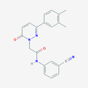 molecular formula C21H18N4O2 B2720908 N-(3-cyanophenyl)-2-[3-(3,4-dimethylphenyl)-6-oxopyridazin-1(6H)-yl]acetamide CAS No. 891394-13-1