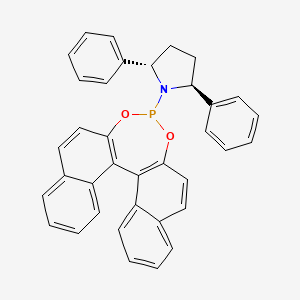 molecular formula C36H28NO2P B2720913 (11bS)-(2S,5S)-1-(二萘[2,1-d:1',2'-f][1,3,2]二氧磷杂环庚烯-4-基)-2,5-二苯基吡咯烷 CAS No. 915296-01-4