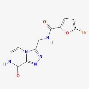 molecular formula C11H8BrN5O3 B2720916 5-bromo-N-((8-hydroxy-[1,2,4]triazolo[4,3-a]pyrazin-3-yl)methyl)furan-2-carboxamide CAS No. 2034596-47-7