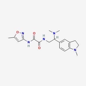 molecular formula C19H25N5O3 B2720925 N1-(2-(二甲氨基)-2-(1-甲基吲哚-5-基)乙基)-N2-(5-甲基异噁唑-3-基)草酰胺 CAS No. 922116-42-5