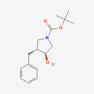 molecular formula C16H23NO3 B2720932 Tert-butyl (3R,4S)-3-benzyl-4-hydroxypyrrolidine-1-carboxylate CAS No. 2133859-22-8