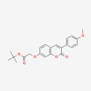 molecular formula C22H22O6 B2720939 叔丁基 2-{[3-(4-甲氧基苯基)-2-氧代-2H-香豆素-7-基]氧基}乙酸酯 CAS No. 869080-66-0