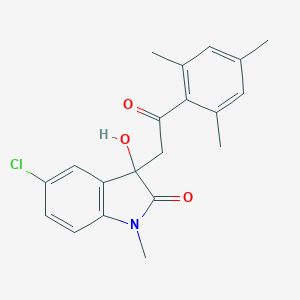 molecular formula C20H20ClNO3 B272094 5-chloro-3-hydroxy-3-(2-mesityl-2-oxoethyl)-1-methyl-1,3-dihydro-2H-indol-2-one 