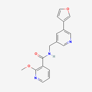 molecular formula C17H15N3O3 B2720951 N-((5-(furan-3-yl)pyridin-3-yl)methyl)-2-methoxynicotinamide CAS No. 2034497-99-7