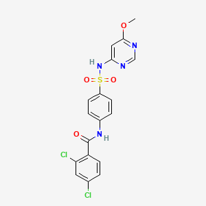 molecular formula C18H14Cl2N4O4S B2720952 2,4-二氯-N-(4-[(6-甲氧基嘧啶-4-基)磺酰氨基]苯基)苯甲酰胺 CAS No. 313404-93-2