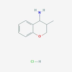 molecular formula C10H14ClNO B2720955 3-methyl-3,4-dihydro-2H-1-benzopyran-4-amine hydrochloride CAS No. 6516-81-0