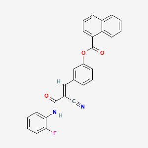 molecular formula C27H17FN2O3 B2720962 [3-[(E)-2-cyano-3-(2-fluoroanilino)-3-oxoprop-1-enyl]phenyl] naphthalene-1-carboxylate CAS No. 380568-91-2