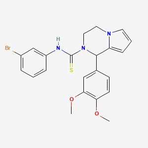 molecular formula C22H22BrN3O2S B2720971 N-(3-bromophenyl)-1-(3,4-dimethoxyphenyl)-3,4-dihydropyrrolo[1,2-a]pyrazine-2(1H)-carbothioamide CAS No. 393833-31-3
