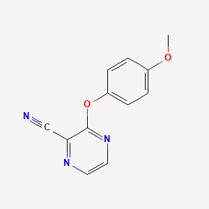 molecular formula C12H9N3O2 B2720973 3-(4-Methoxyphenoxy)pyrazine-2-carbonitrile CAS No. 303146-53-4