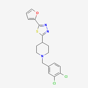 2-(1-(3,4-Dichlorobenzyl)piperidin-4-yl)-5-(furan-2-yl)-1,3,4-thiadiazole