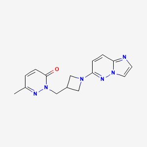 B2720991 2-[(1-{Imidazo[1,2-b]pyridazin-6-yl}azetidin-3-yl)methyl]-6-methyl-2,3-dihydropyridazin-3-one CAS No. 2197850-59-0