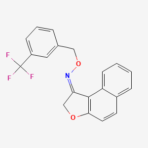 molecular formula C20H14F3NO2 B2721003 萘并[2,1-b]呋喃-1(2H)-酮 O-[3-(三氟甲基)苯基]肟 CAS No. 338415-21-7