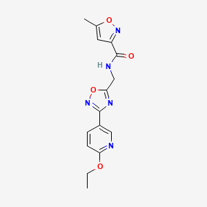 molecular formula C15H15N5O4 B2721011 N-((3-(6-乙氧基吡啶-3-基)-1,2,4-噁二唑-5-基)甲基)-5-甲基异噁唑-3-甲酰胺 CAS No. 2034506-80-2