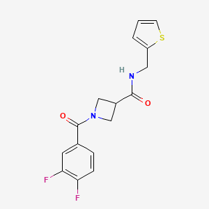 1-(3,4-difluorobenzoyl)-N-(thiophen-2-ylmethyl)azetidine-3-carboxamide