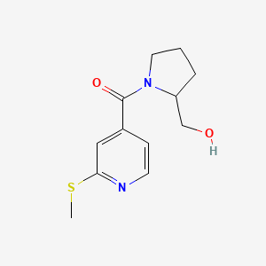 molecular formula C12H16N2O2S B2721038 {1-[2-(Methylsulfanyl)pyridine-4-carbonyl]pyrrolidin-2-yl}methanol CAS No. 1795520-61-4